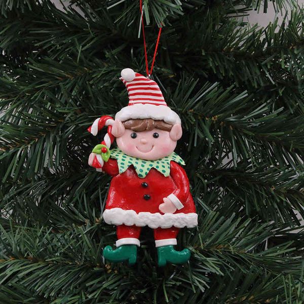 

selling new resin clown decoration soft clay christmas tree pendant