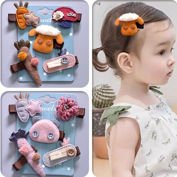 

hairpins simple fashion colorful embroidery flower bb clip 2021 new korean children sweet girl princess hair accessories, Slivery;white