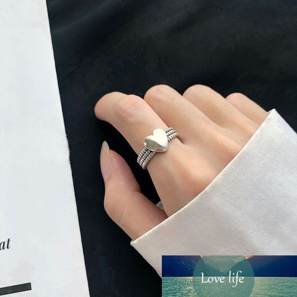 Стерлинговое серебро 925 мода гладкое любовное любовь тайское серебро цветное кольцо для женщин Винтажные партии украшенные подарки оптом S-R816
