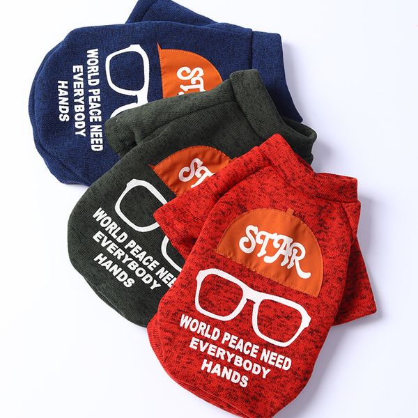 

autumn pet cloth dog leisure glass sweater large, medium and small dogs soft