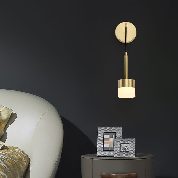 

led wall lamp modern golden arm aranella bedside lights dining room interior lighting illumination luminaries sn3w