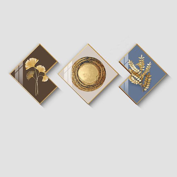 

frames crystal porcelain triptych for el living room decor waterproof wearproof metal picture frame combination background wall mura