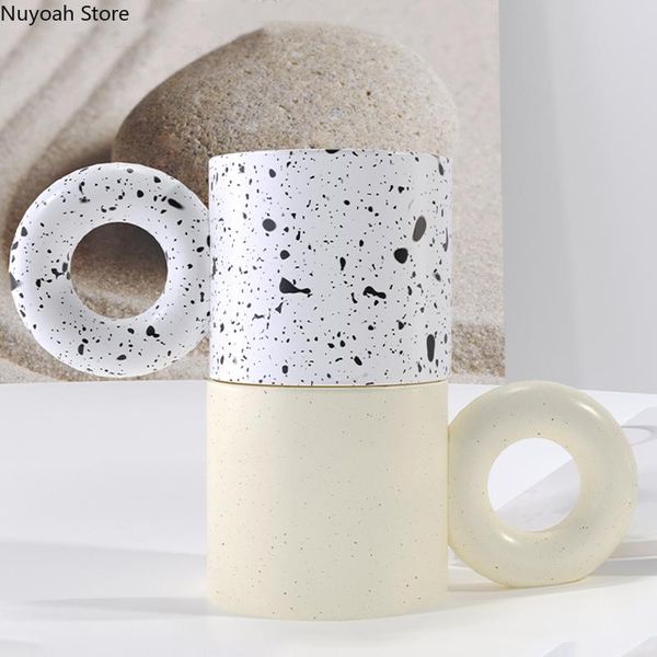 

mugs nordic cute ceramic mug creative handle coffee cup household 300ml water living room table decoration accessories