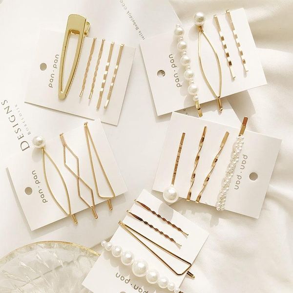

hair clips & barrettes 2021 fashion korean water ripple hairpin rhinestone hairpins for girls women barrette beauty styling tools accessorie, Golden;silver