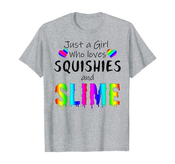 

just a girl who loves squishies and slime girls outfit gift t-shirt, White;black