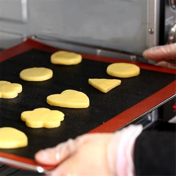 

mats & pads silicone baking mat non-stick perforated diy cookies bread candies biscuit tools reusable oven sheet liner tool