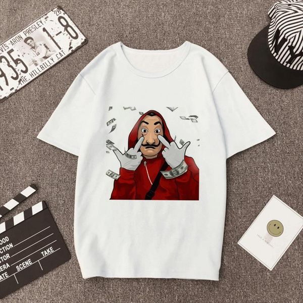 

money heist summer the womens t shirt la casa de papel vogue casual fashion house of paper tees, White