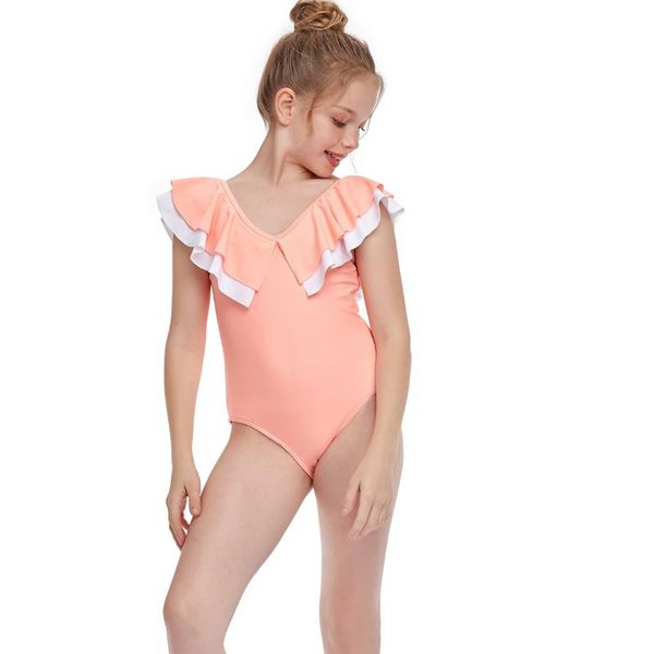 

coobbu baby solid color bikinis ruffle swimsuit girls kids swimwear summer bathing suit beach swimming bikini sets