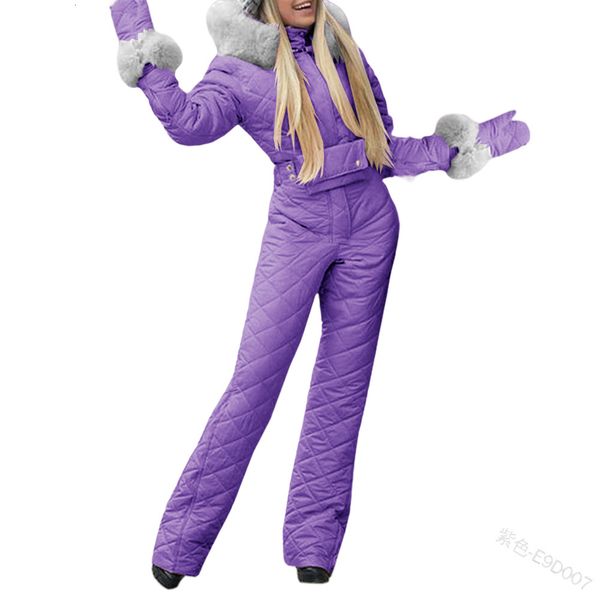 

luxury mandylandy winter thermal slim fit jumpsuits hooded bonn crow cato coated women jumpsuit clothing one piece lycra ski suit, Gray