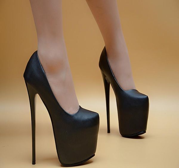 

2021 new women's black pointed high heels 16cm high heel shallow mouth wedding shoes fashion women's shoes
