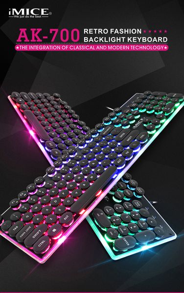 AK-700 Stile Punk Retroilluminazione Tastiera Sospesa Impermeabile Keycap Bordo Stretto Galleggiante Impermeabile ABS Copritasti Per Cyberpunk