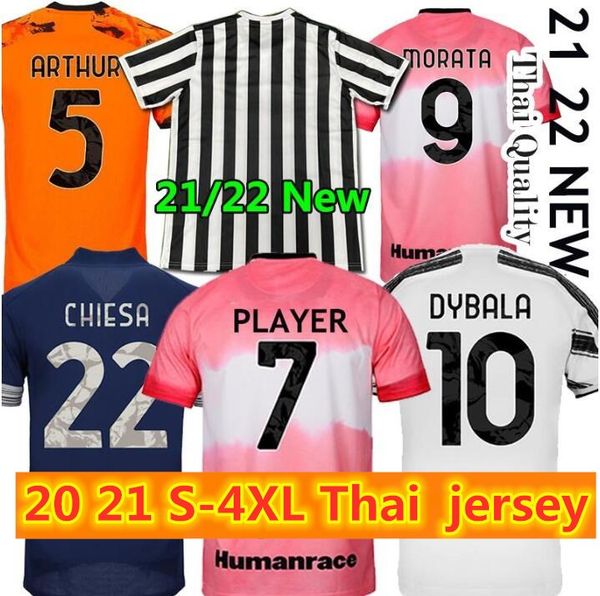 

21/22 s-4xl fans soccer jersey 2020 2021 human race 4th jersey dybala de ligt morata men set football jerseys, Black;yellow