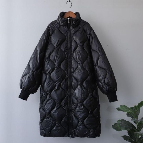 

women's down & parkas woman women bubble coats cotton coat mid length cotton-padded jacket, Black