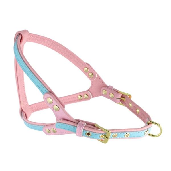 

dog collars & leashes soft breathable harness belt chest strap leash collar for small cats pet dogs comfortable double layer pu and genuine