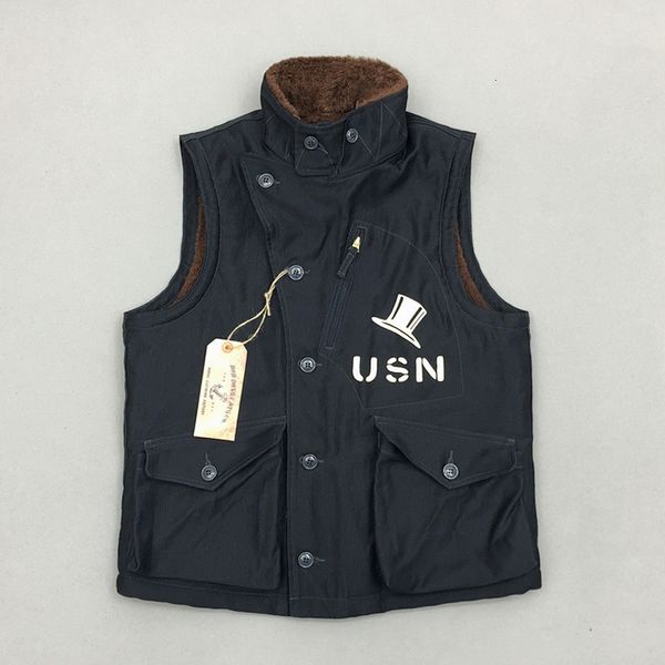 

bob dong winter and navy vb-3b vest back on this man's military wool jacket edg9, Black;white