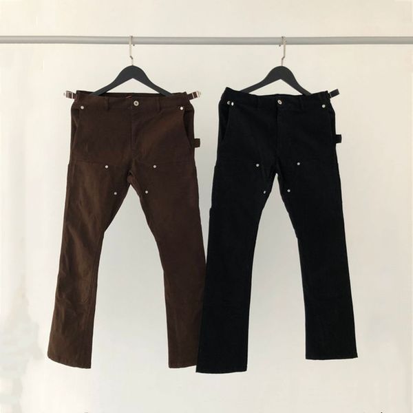 

2021 new fashion vujade cargo women men jogger slim overalls track zipper vuja de joggers mens sweat pants d9r2, Black