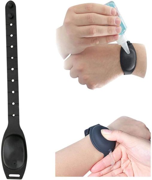 

storage bottles & jars hand sanitizer dispenser adjustable wristband silicone refillable