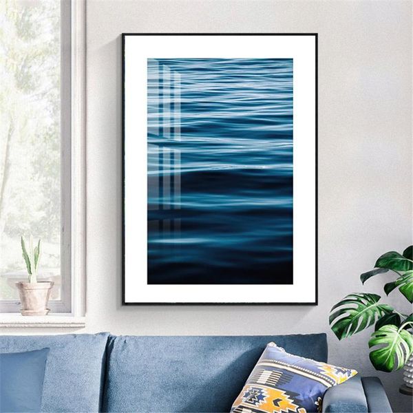 

paintings vintage blue ocean boat pink sea view wall art canvas paint abstract nordic posters minimalist living room decor21-128-2-2