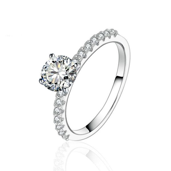 

european and american fashion high-end tonglin fashion 925 sterling silver ring womens jewelry europe and america cross border four-claw wom