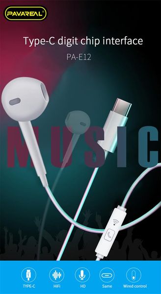

air type-c interface in-ear noise-canceling hi-fi surround sound headphones, ergonomic design, make you more comfortable to wear