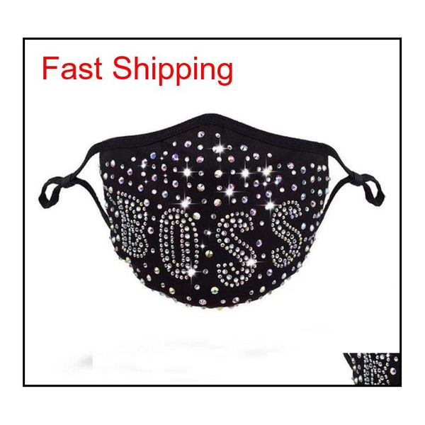 

diamond rhinestone masks luxury black face mask washable reusable glitter shinny gem jewel mask dust jllrde ffshop2001, Silver