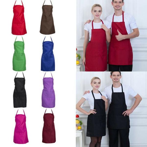 

new women men adjustable bib apron dress kitchen restaurant chef classic cooking