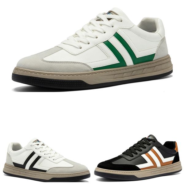 Ucuz Erkekler Koşu Ayakkabıları Beyaz Yeşil Siyah ve Kahverengi Moda Erkek Eğitmenler Açık Spor Sneakers Yürüyüş Runner Ayakkabı Boyutu 39-44
