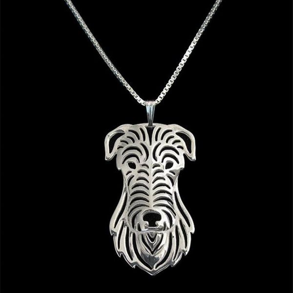 

pendant necklaces female jewelry alloy lovers' scottish deerhound drop, Silver