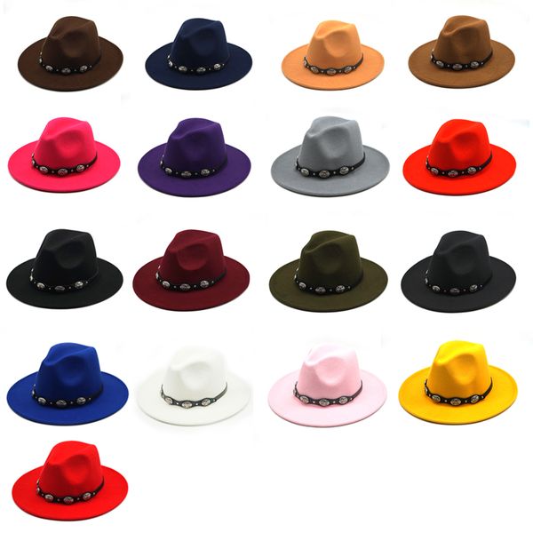 

new women men wool vintage gangster trilby felt fedora hat with wide brim gentleman elegant lady winter autumn jazz caps, Blue;gray