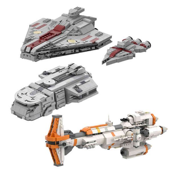 Nave d'assalto militare Incrociatore leggero TIE Modificato Interceptor Y Wing MOC Warrior Rebellion Space Wars Building Blocks Giocattoli Bambini Y1130