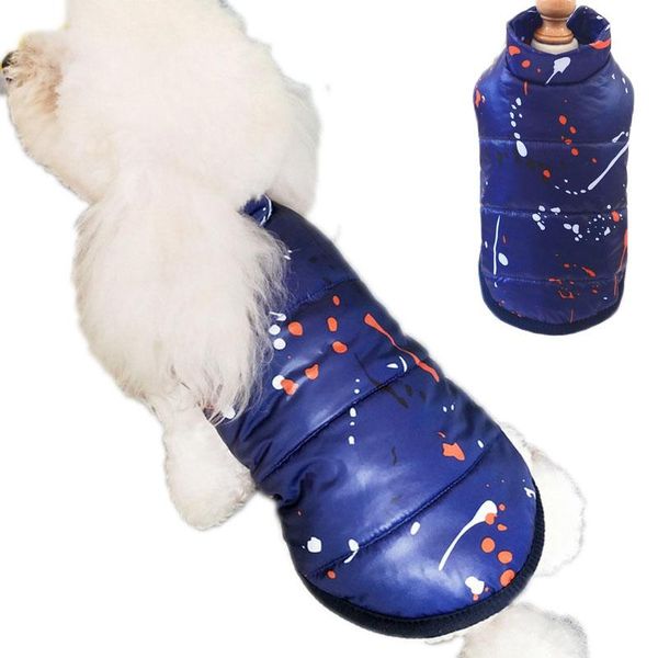 

dog apparel winter clothes dot print warm coat jacket padded vest cold weather windproof suit for small medium large dogs pet xl