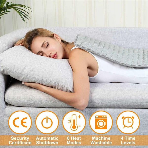

carpets 6 level 120w electric heating pad timer for shoulder neck back spine leg pain relief winter warmer 75x40cm 60x30cm