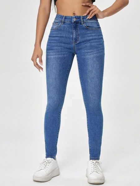 

zipper fly skinny jeans q8yv#, Blue