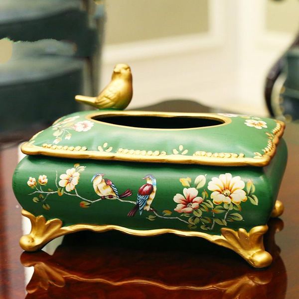 

tissue boxes & napkins american style living room box creative household tea table colorful napkin holder porcelain home decor