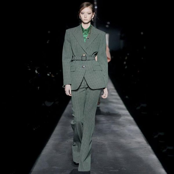 

women's two piece pants wholesale 2021 2-piece green long sleeve v-neck set and two-piece celebrity party sets, White