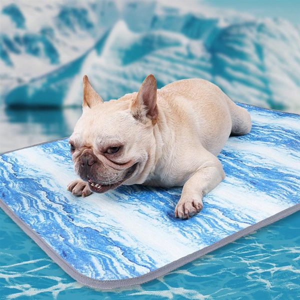 

kennels & pens washable cooling pet mat summer pad ice silk blanket supplies