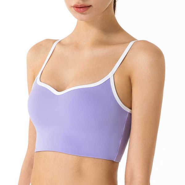 

sports underwear women's camis tank fitness clothes training bra high-strength support tight running gym women shirt, White