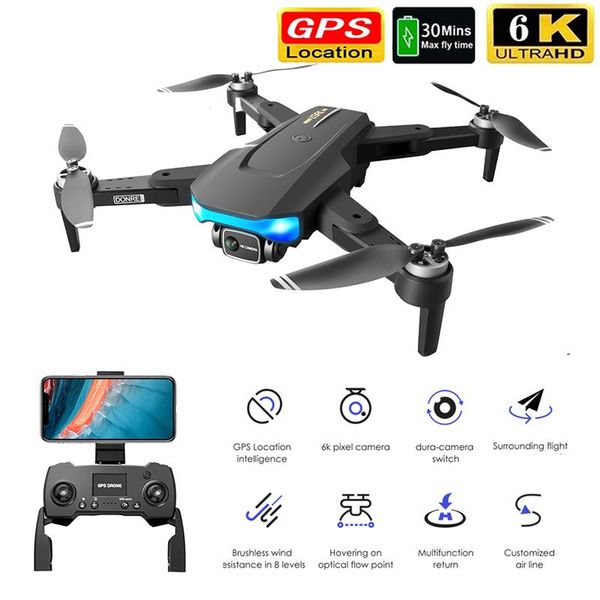 

drones ls38 gps drone 6k profesional 5g wifi fpv quadcopter with camera anti-shake pography foldable helicopter rc distance 1000m