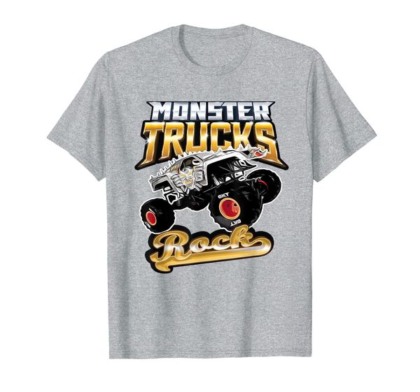 

monster trucks rock t shirt, White;black