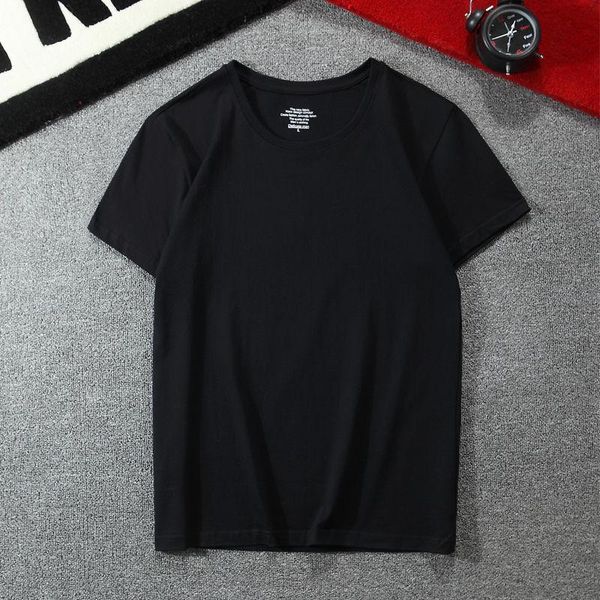 

men's t-shirts 2021 casual breathable o-neck cotton tshirt summer solid color, White;black
