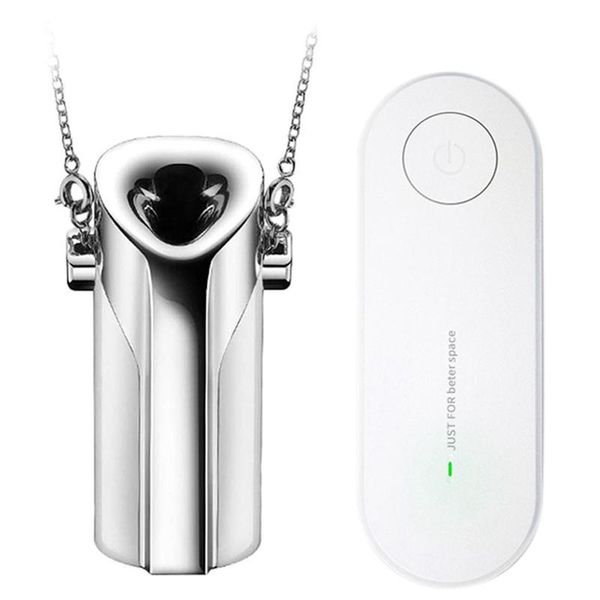 

3 pcs portable plastic air purifier negative ion air purifier, 2 pcs silver & 1 white