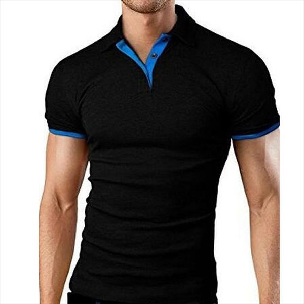 

brand shirts casual short sleeve mens polos shirt male fashion business men clothing thin homme tee, White;black