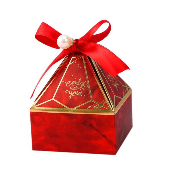 

100 pcs gem tower candy box wedding party gift,with ribbons decoration