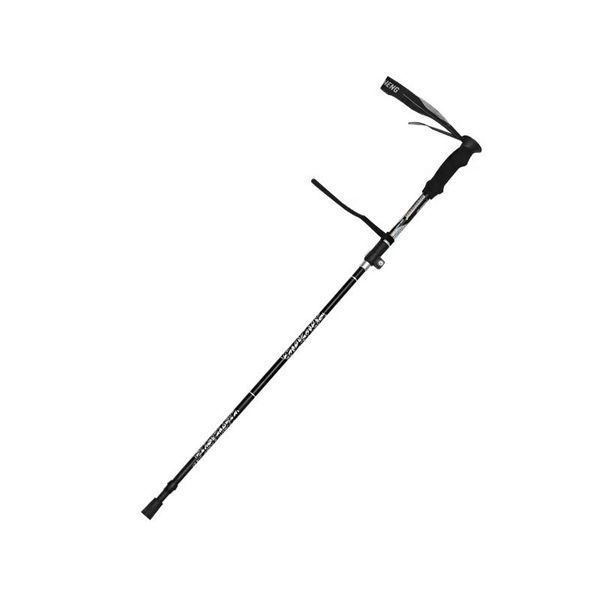 

trekking poles 5 section foldable pole aluminium alloy anti-slip adjustable walking stick lockable cane for hiking clamping
