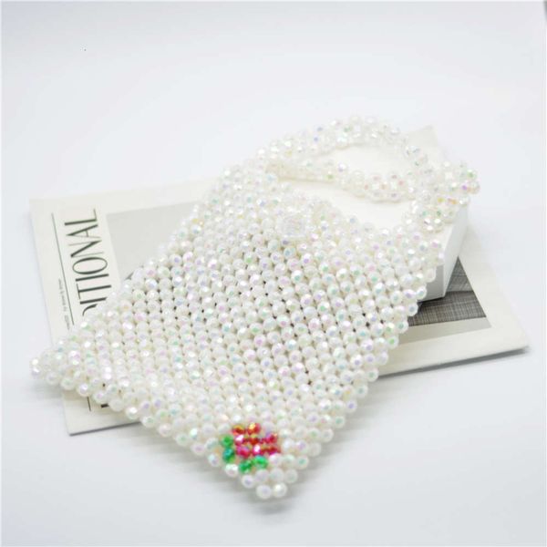 

luxury new korean fashion women's acrylic handmade beaded pearl diy handbag dinner shoulder bag