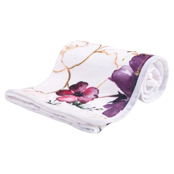 

1pc delicate floral p background cloth infant monthly milestone blanket