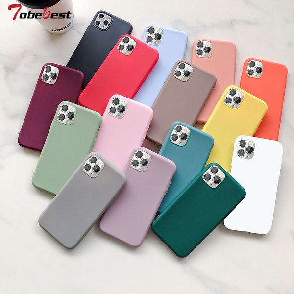 

candy solid color phone case for huawei honor 30 30s 20 10 9 lite play 4t 3 pro coque silicone soft tpu matte cover