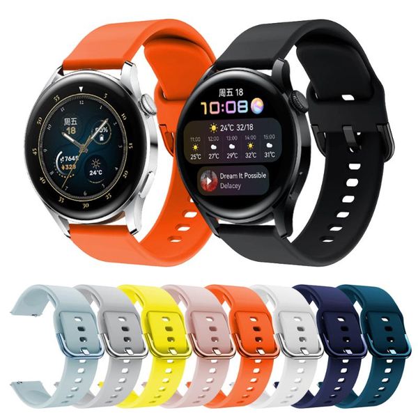 

watch bands sport silicone replaceable strap for huawei 3 band watch3 gt 2e gt2 42mm 46mm bracelet watchbands correa, Black;brown