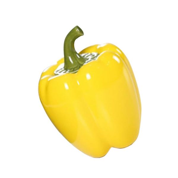 

pepper shaped storage jar sealing container storage can deskdisplay jar ceramics container for home shop (red)