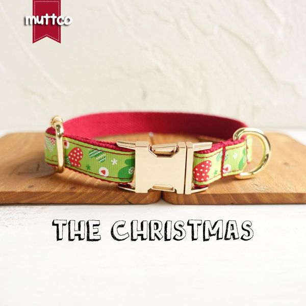 

dog collars & leashes muttco retailing unique design merry christmas durable collar 5 sizes udc011j